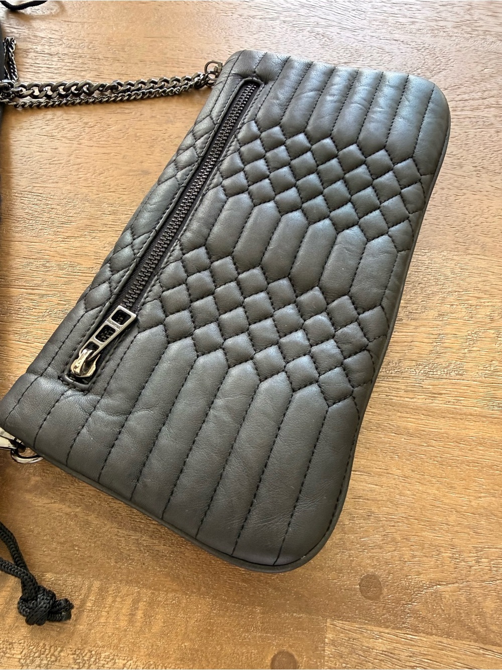 Zadig & Voltaire - Rock iconic quilted black leather clutch / bag - Picture 5 of 6